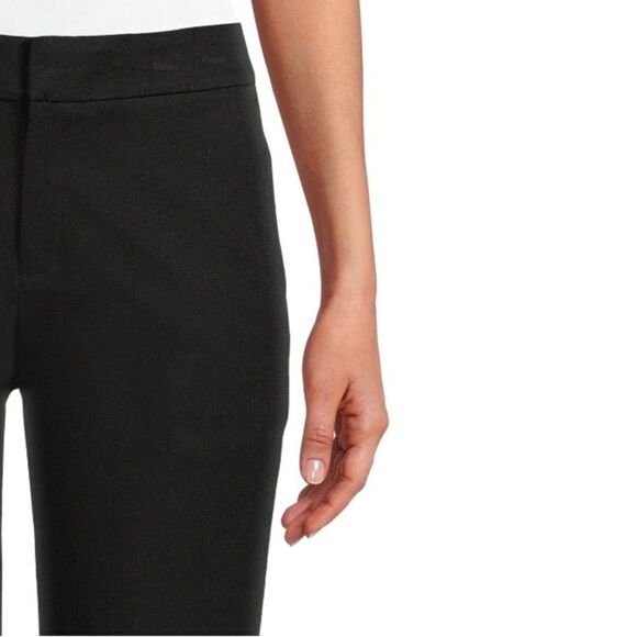 Womens Black Lightweight Dressy Capri Pants Cotton Blend Size 14 - Picture 3 of 6
